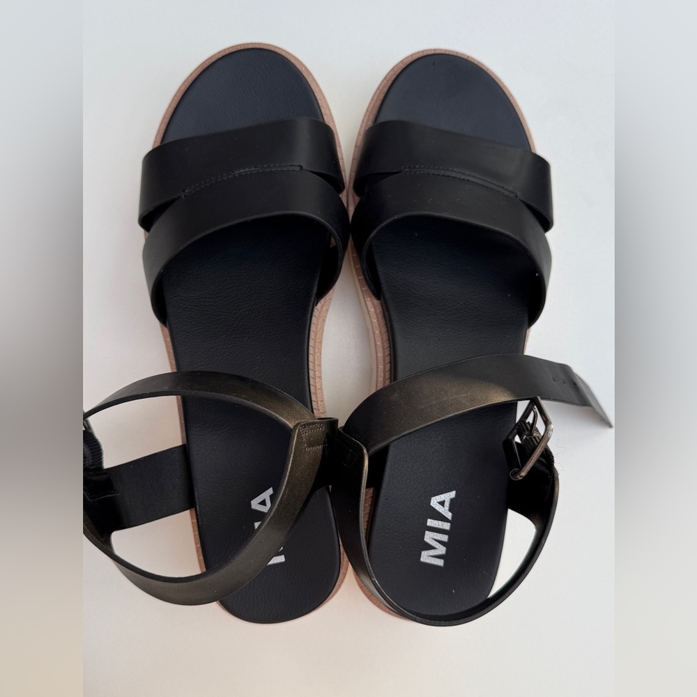 MIA Black Strappy Sandals